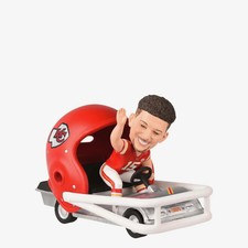 Patrick Mahomes Kansas City Chiefs Helmet Cart Bobblehead NFL Football