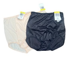 VTG 3 Pairs Bali Granny Sissy Skimp Skamp Nylon Panties 2 Ivory 1 Black 6 M NOS