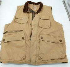 Vintage Woolrich Men's Beige Vest Hunting/Hiking Outdoor Wear Large