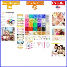 Kids' Multicolor Clay Bead Bracelet Making Kit with Charms, 5000 pcs