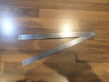 Vintage O Fisher & Co No 1532 24" Folding Steel and Brass Rule