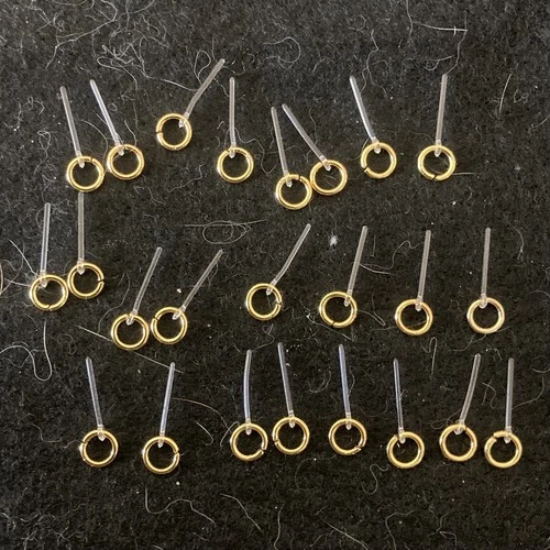 REPRO Barbie Doll Gold Hoop Earrings MINTY ~ 1960's Vintage 12 pairs