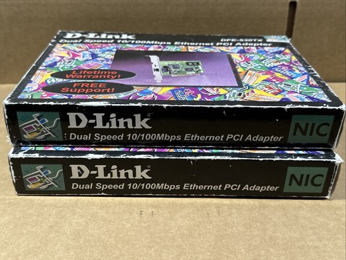 D-Link DFE-530TX+ Rev. E1 10/100MBPS Internal PCI Fast Ethernet Card Lot Of 2 - Picture 10 of 17