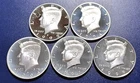 Lot of (5) Gem Proof Silver Kennedy Half Dollars (1992-1999)