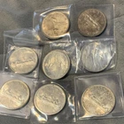 Canadian Silver Dollar $1 Coins. Canoe Design Lot of 8