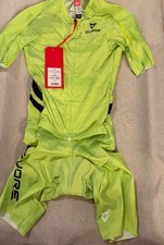 NEW Cuore Women's GOLD 2-in-1 Triathlon Suit Short Sleeve Size XXS Virtue Lime