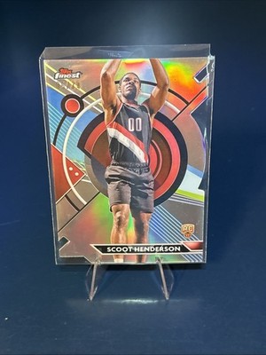 Scoot Henderson Silver Refractor /74! 2023-24 Topps Finest Die Cut RC Blazers