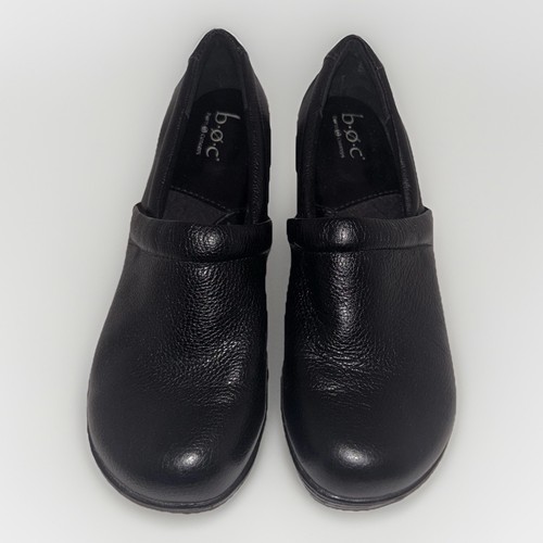 B.O.C. BOC Women’s Size 7.5 M Black Leather Pebbled Clog Mules Comfort Shoes - Picture 4 of 9
