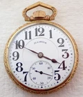 ANTIQUE 16s ILLINOIS BUNN SPECIAL 21 JEWEL RAILROAD ENGRAVED TRAIN POCKET WATCH