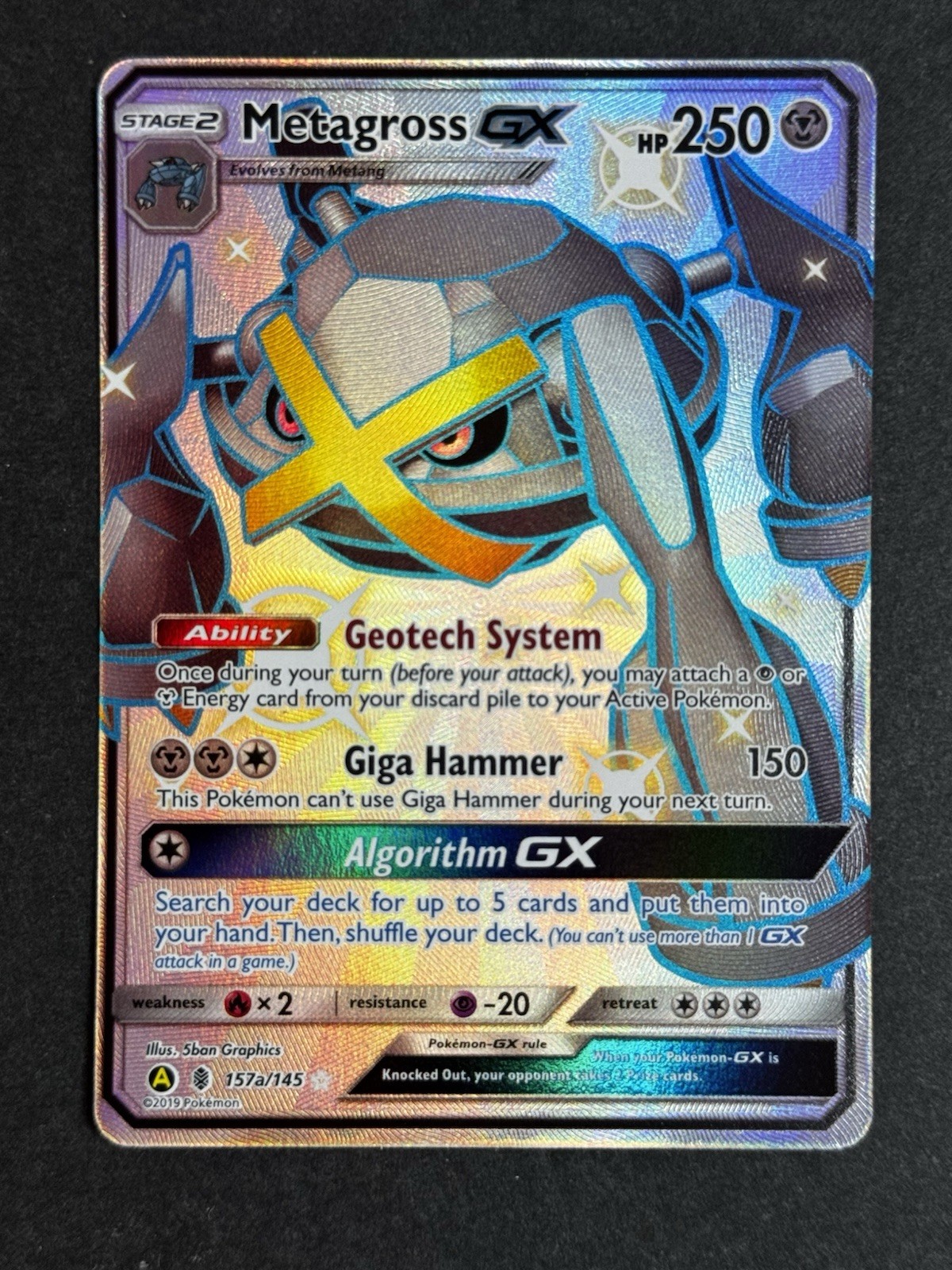 Metagross GX 157a/145 Hidden Fates Alternate Art Promo Full Art Pokemon NM/MINT