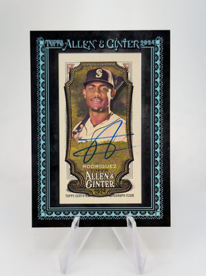 2024 Topps Allen & Ginter JULIO RODRIGUEZ Mini Black Frame Auto /25 - Mariners