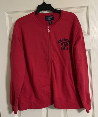 American Eagle Outfitters  Sweater  Cardigan Zip Up Women s Medium Red 90s Y2K
