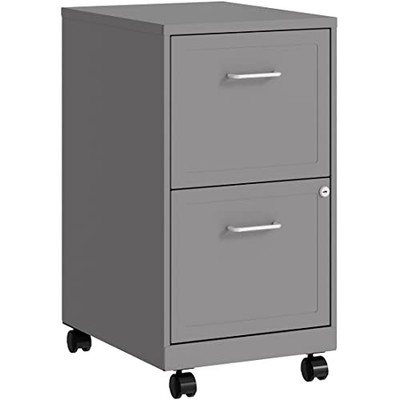 Lorell Chrome Pull F/F Mobile File Cabinet (00061sr)