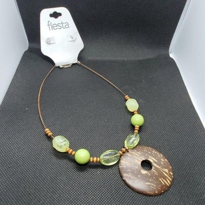 NWT Fiesta Brown & Green Necklace