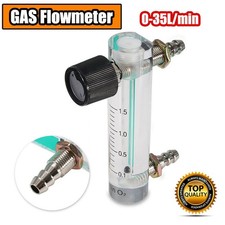 Flowmeter 0-35L Gas-Durchflussmesser mit Regelventil für Sauerstoff