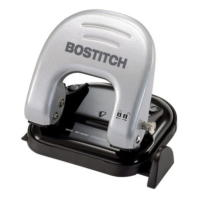Bostitch Office EZ Squeeze Reduced Effort 2-Hole Punch, 2 20 Sheet, Silver 