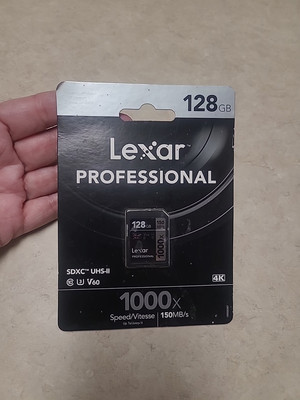 Lexar Professional 128GB 1000x 150MB/s SDXC SD Memory Card 4K UHS-II U3 CLASS 10