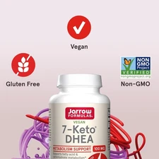 Jarrow Formulas, Inc. 7-Keto DHEA 100 mg 30 Veg Caps - NEW