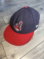 New Era 9FIFTY Cleveland Indians Snapback Hat Navy Red Chief Wahoo Cap