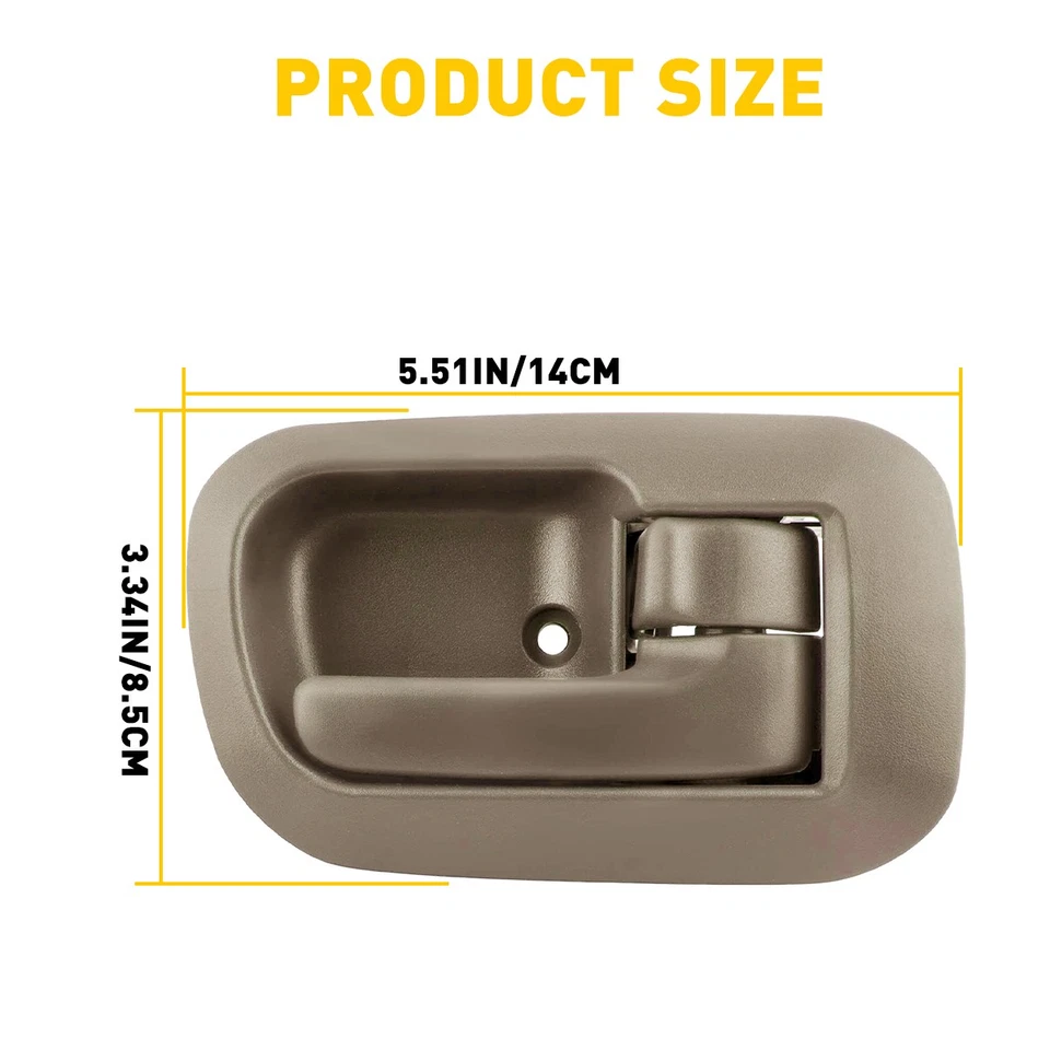 For 1998-2003 Toyota Sienna Front Right & Left Side 2Pcs Interior Door Handles - Image 2 of 4