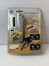 GE Micro Cassette Voice Recorder 3-3583 W/ Microphone & 2 Tapes New Sealed READ