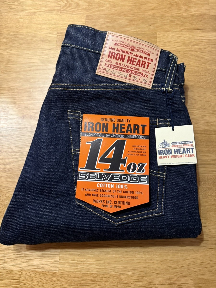 アイアンハート　IRON HEART 16oz 666S-16 Iron Heart 666S Men's Selvedge Denim Jeans 14oz 32” | eBay