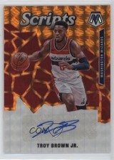 2019-20 Panini Mosaic Scripts Orange Prizm Troy Brown Jr #SC-TBJ Auto 0t2