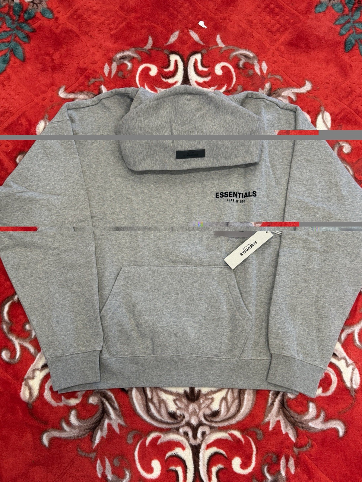 Fear of God Essentials Hoodie Dark Oatmeal Gray Men's Size S - 100% Authentic thumbnail 3