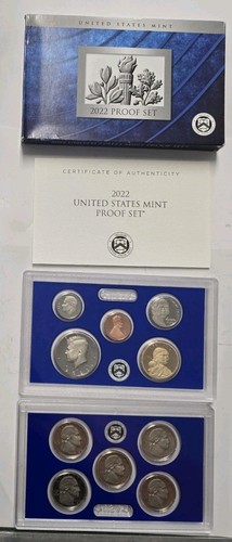 2022 Clad US Proof 10 Coin Set with Original Packaging & COA Complete SHIPS NOW - 第 1/6 張圖片