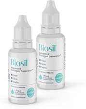 2 Pack BioSil Advanced Collagen Generator Drops 1oz Liquid Hair Skin Nails 1