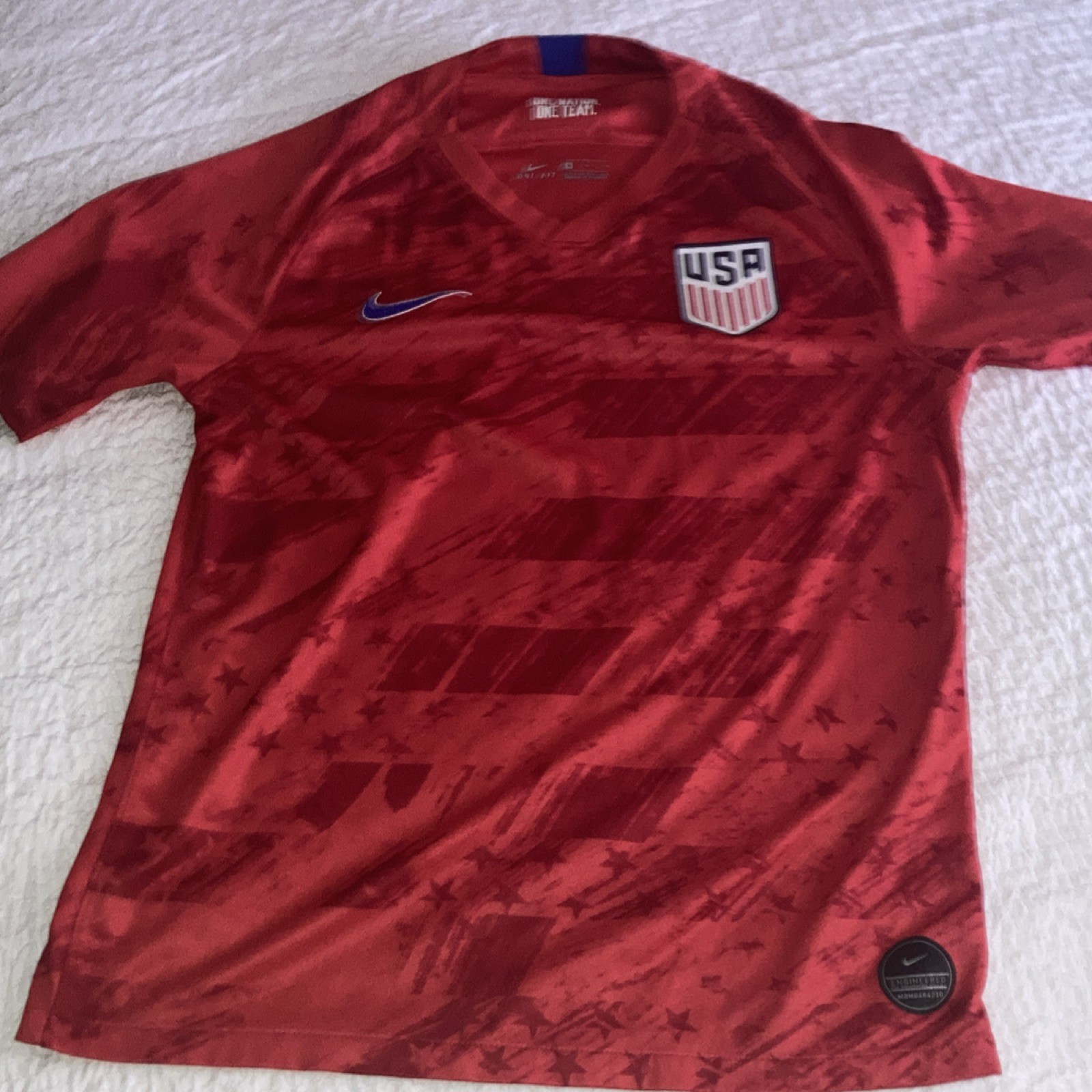 Nike USA National Team Men's Red Dri-Fit Soccer Jersey Size M