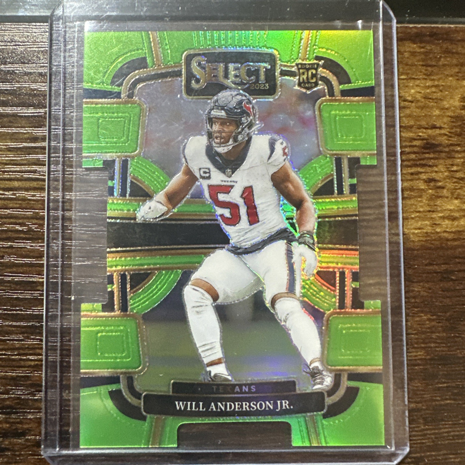 2023 Select Will Anderson Jr Lime Green Concourse Level Diecut 280/599 Texans