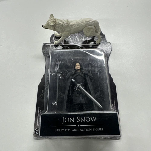 Funko Game of Thrones Jon Snow 3.75" Action Figure & Ghost Rare Wolf
