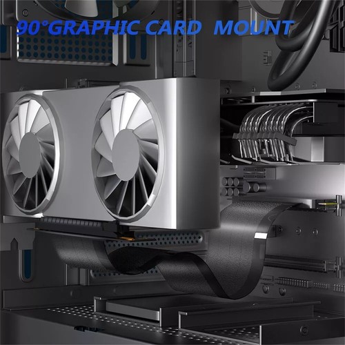 Cable de extensión PCIE 4.0 de 90 grados 16x cable elevador GPU blindado de alta velocidad - Imagen 6 de 9