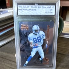 Select 1996 Certified Marvin Harrison Colts #91 Rookie Auto BGS 10