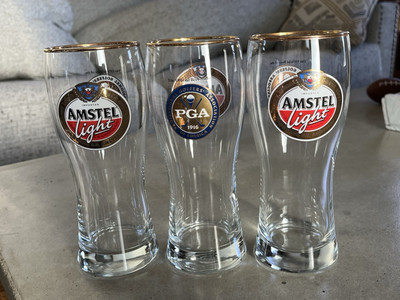 (3) Amstel Light PGA Weizen Beer Glasses