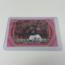 2025 Panini Donruss Elite - Field Vision Michael Penix Jr. #9 Pink Ink - Falcons
