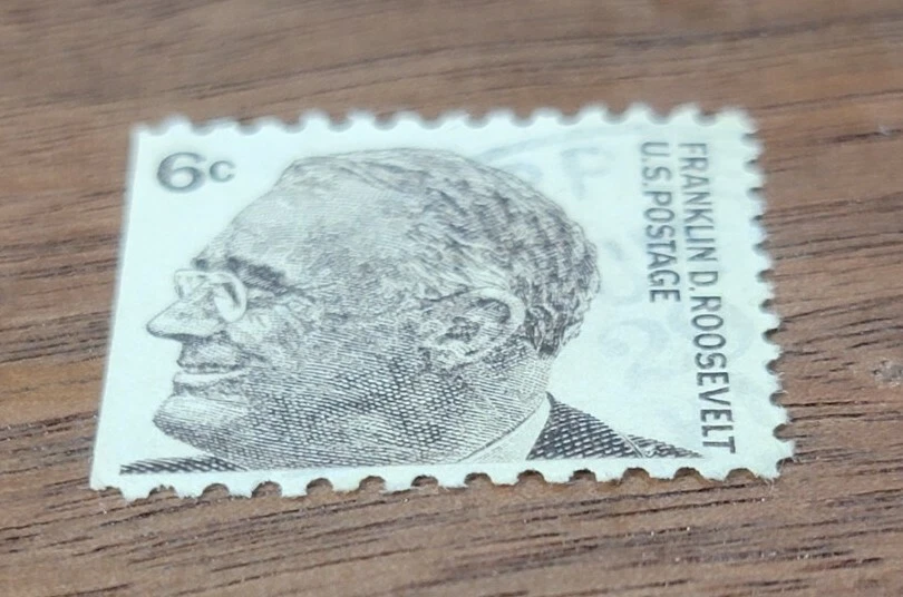 Vintage 6 Cent Franklin D. Roosevelt Postage Stamp - Image 3 of 4