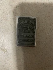 JACK DANIELS SILVER ORIGINAL ZIPPO LIGHTER MADE IN USA Vintage Advertising