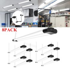 8 Pack 4FT Linkable LED Shop Light for Garage, 4400lm, 42W Utility Light Fixture