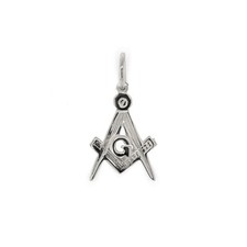 Masonic Craft Square And Compass Pendant Hallmarked Silver With G or Without G