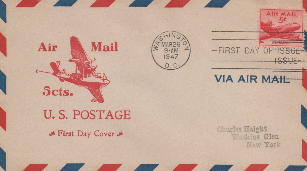 Chaiページです ZAYIX US C33 FDC designer unknown Air Mail 5cts. U.S.