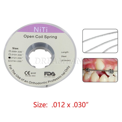 5X Resorte en espiral abierto Niti de ortodoncia Dental Dia.012 pulgadas 914mm - Picture 5 of 13