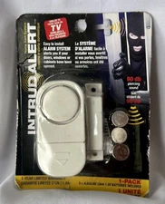 1- INTRUD ALERT - Battery Door Alarm System - Window Cabinet House Security!