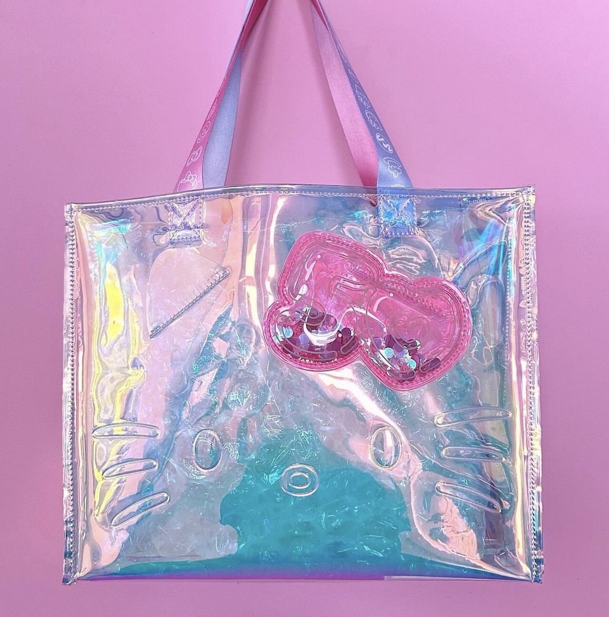 Hello Kitty Cafe Iridescent Tote Bag Limited Edition Exclusive