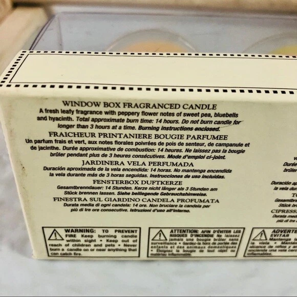 Caja de colección de velas vintage Crabtree & Evelyn 4 votivas para el hogar Foto 4 de 4