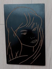 Quadro in legno intagliato da parete metà secolo URSS vintage decorazione sov...