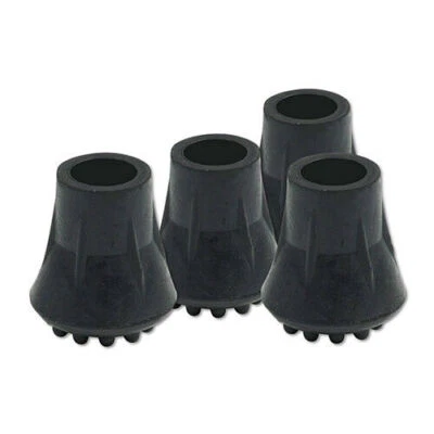 4x HEAVY DUTY BLACK RUBBER FERRULES 22mm Chair/Table/Walking Stick/Cane End Cap