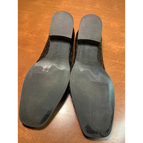 Trotters Womens Black Leather Woven Slip On Flat Loafer Size 11 Brazil - Picture 8 of 9