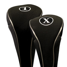 New Black Neoprene Zipper Driver 1 X Wood Golf Club Set Head Covers Headcovers